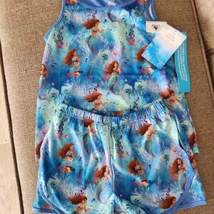 Disney Mermaid Tank Top And Shorts Set NWT